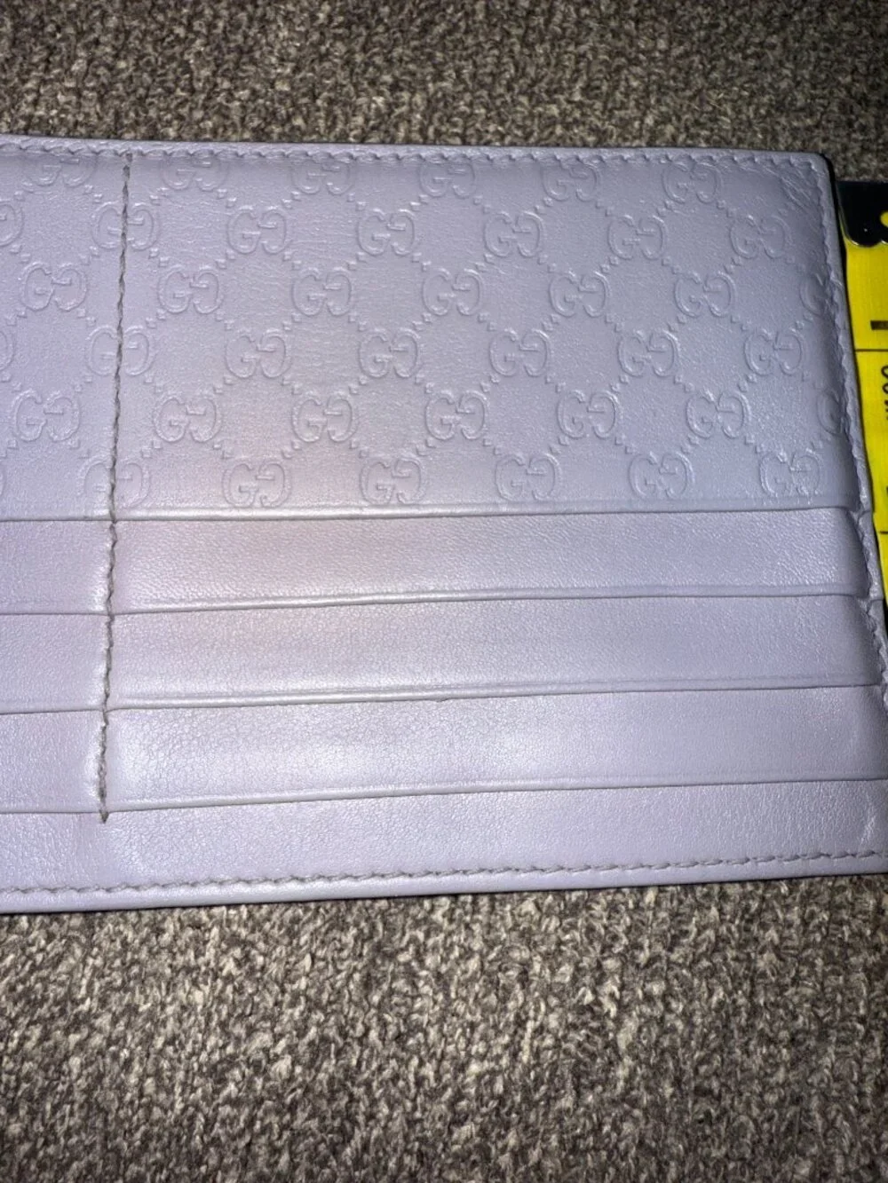 Gucci GG Microguccissima Lavender Purple Leather Card Wallet Insert